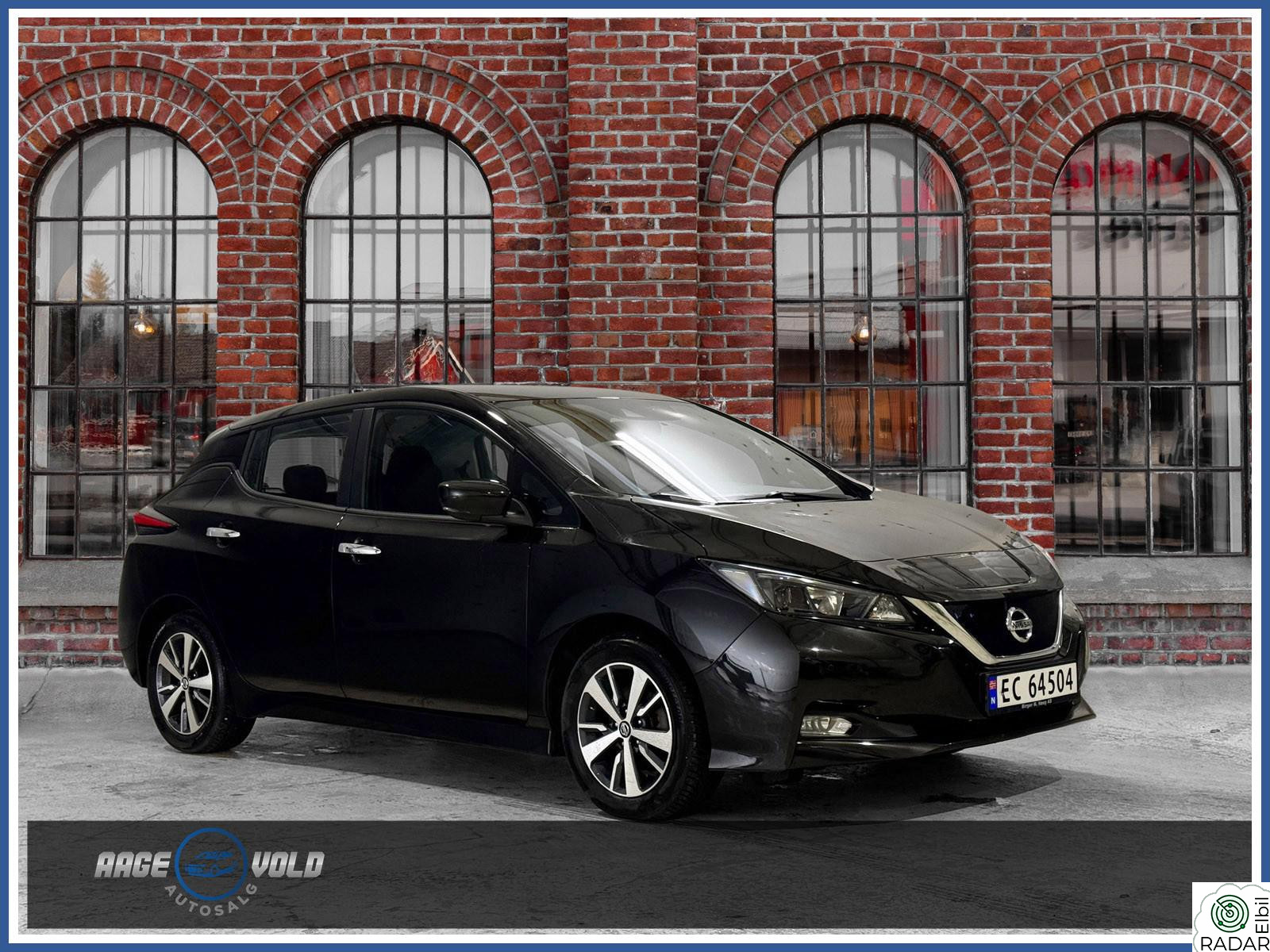 NISSAN LEAF 40kWh 40kw Varmepumpe Kamera 360-kamera GPS Nybilgaranti