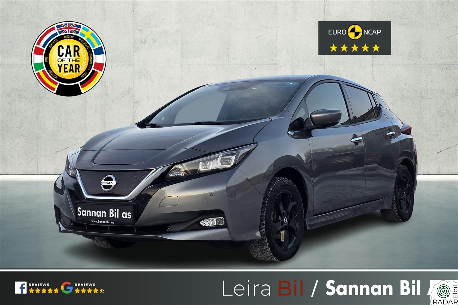 NISSAN LEAF 62kWh N-Connecta **ÉN EIER|FULL SERVICE|360°|RATTVARME**
