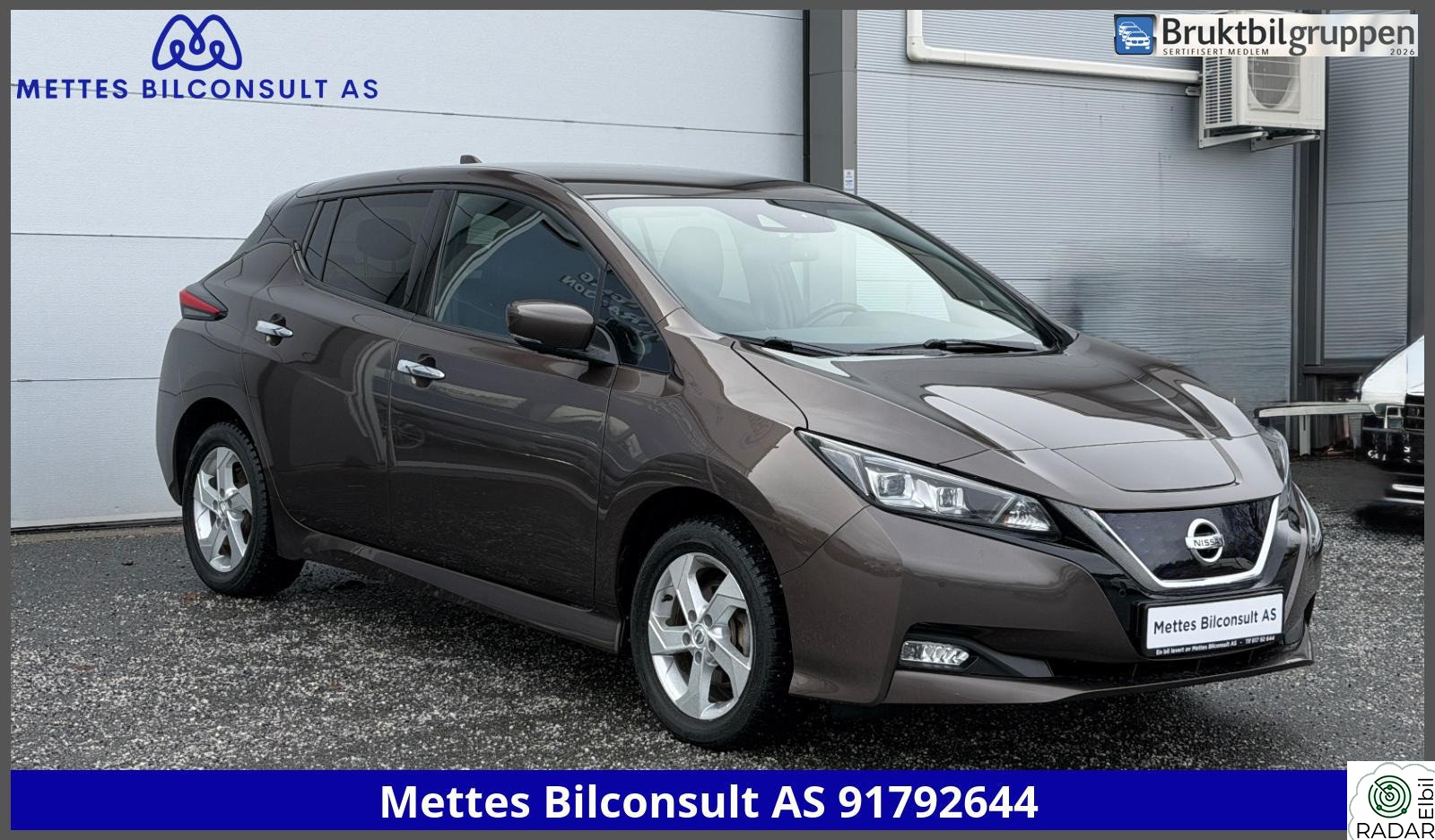 NISSAN LEAF 62kWh 62kWh/Navi/Rkamera/Nyservice/Cruise/STORBATTERIPAKKE