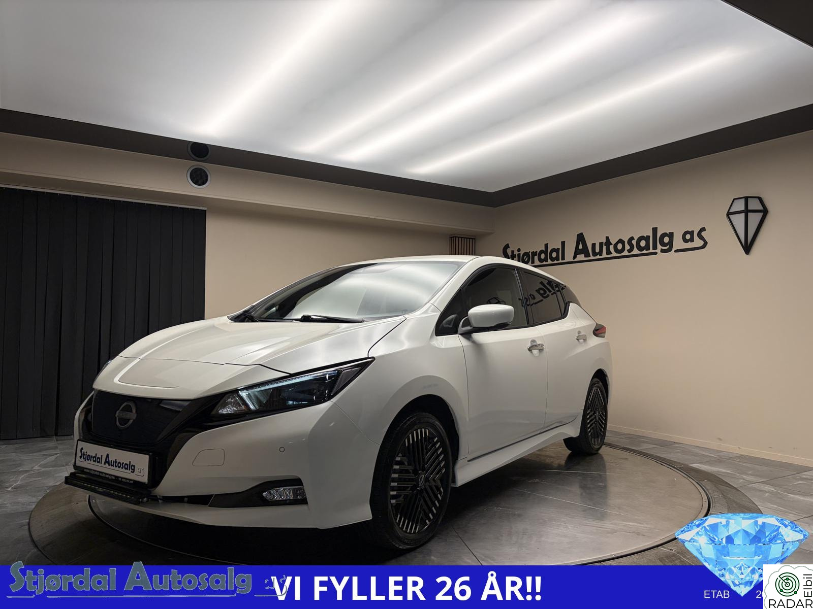 NISSAN LEAF 62kWh 62kWh 395K,Skinn, ACC,Navi360 Kamera,PDC,APP,Varmepump