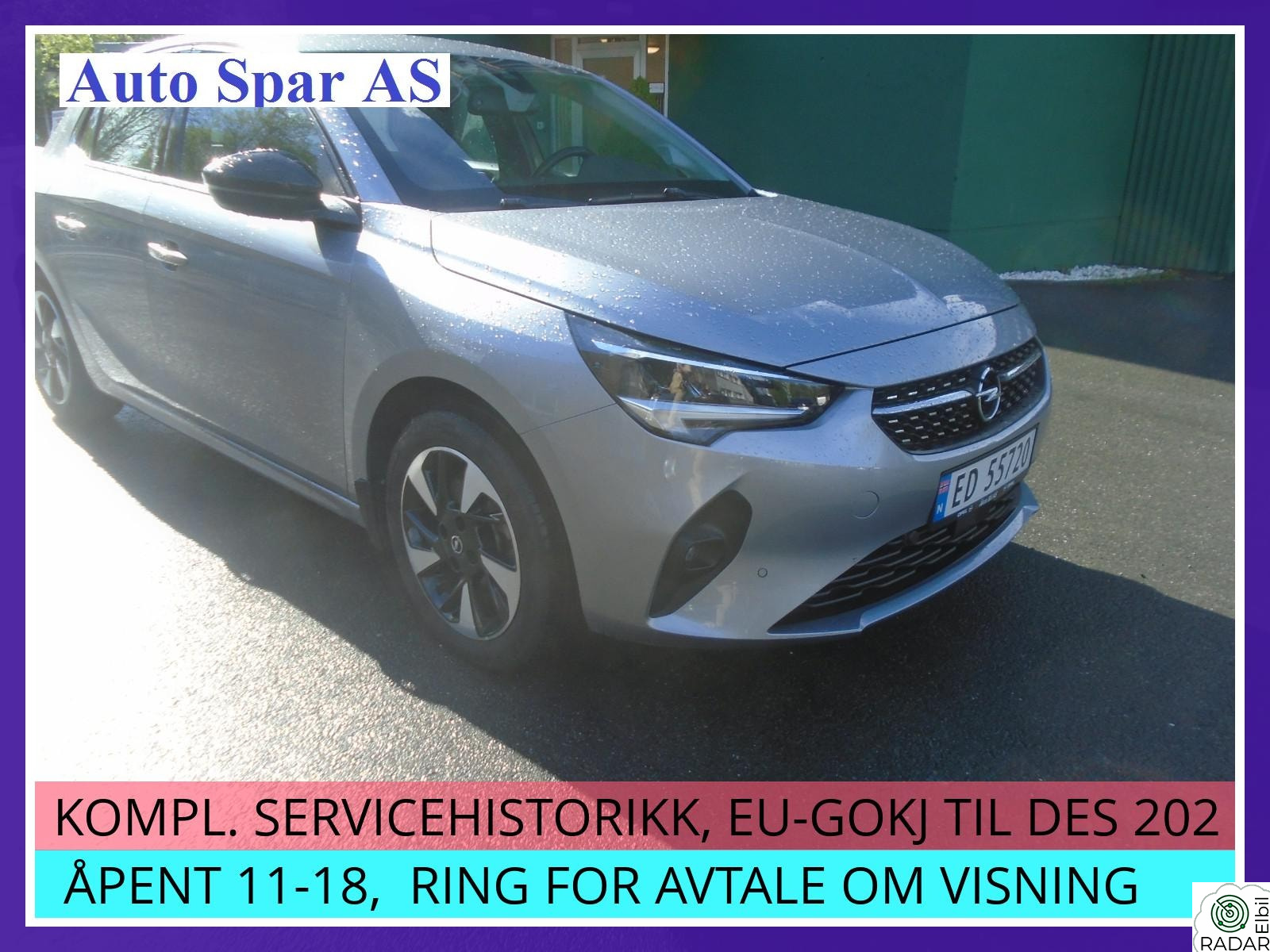 OPEL CORSA 136 HK 336 KM ELEGANCE, NYBILGARANTI, RYGGEKAMERA, PEN