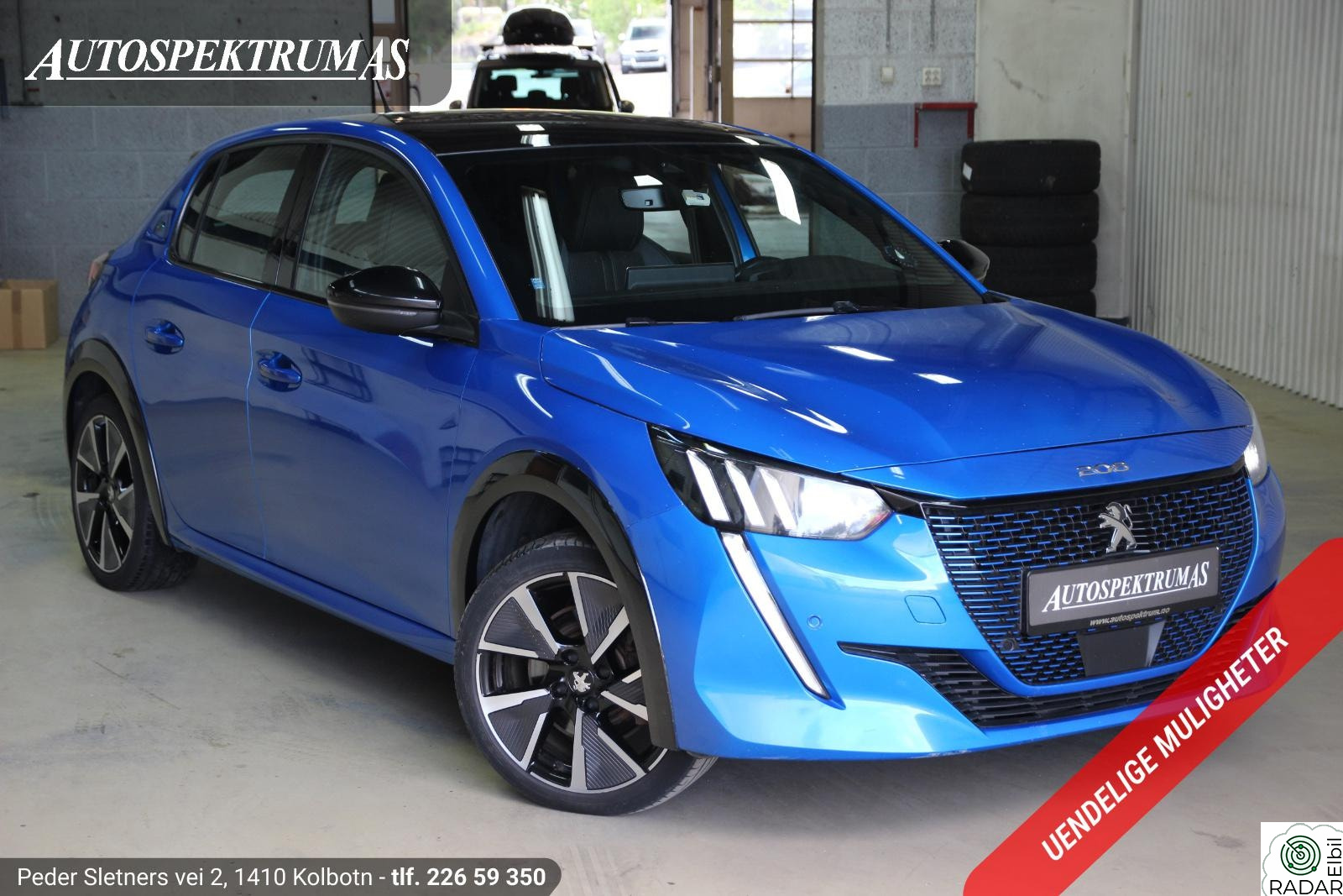 PEUGEOT 208 GT-LINE Elektrisk 336KM/Cruise/Kamera/Norsk++