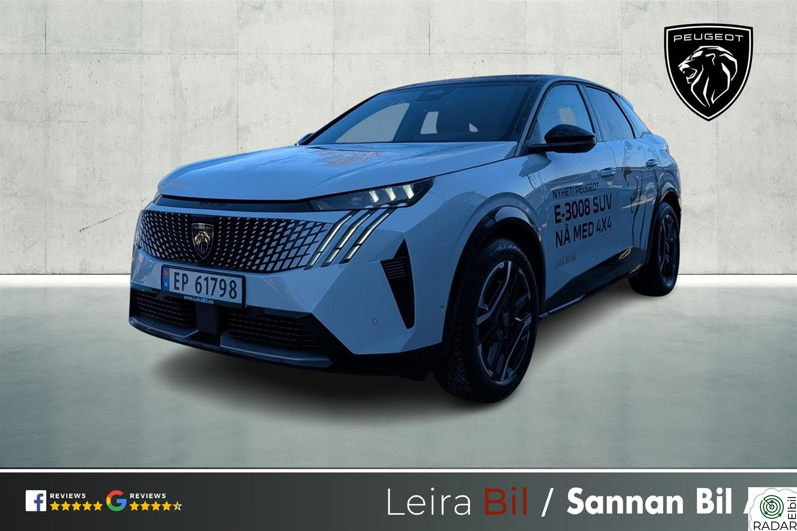 PEUGEOT 3008 4x4 73 kWh GT Executive | MATRIX| Massasje|