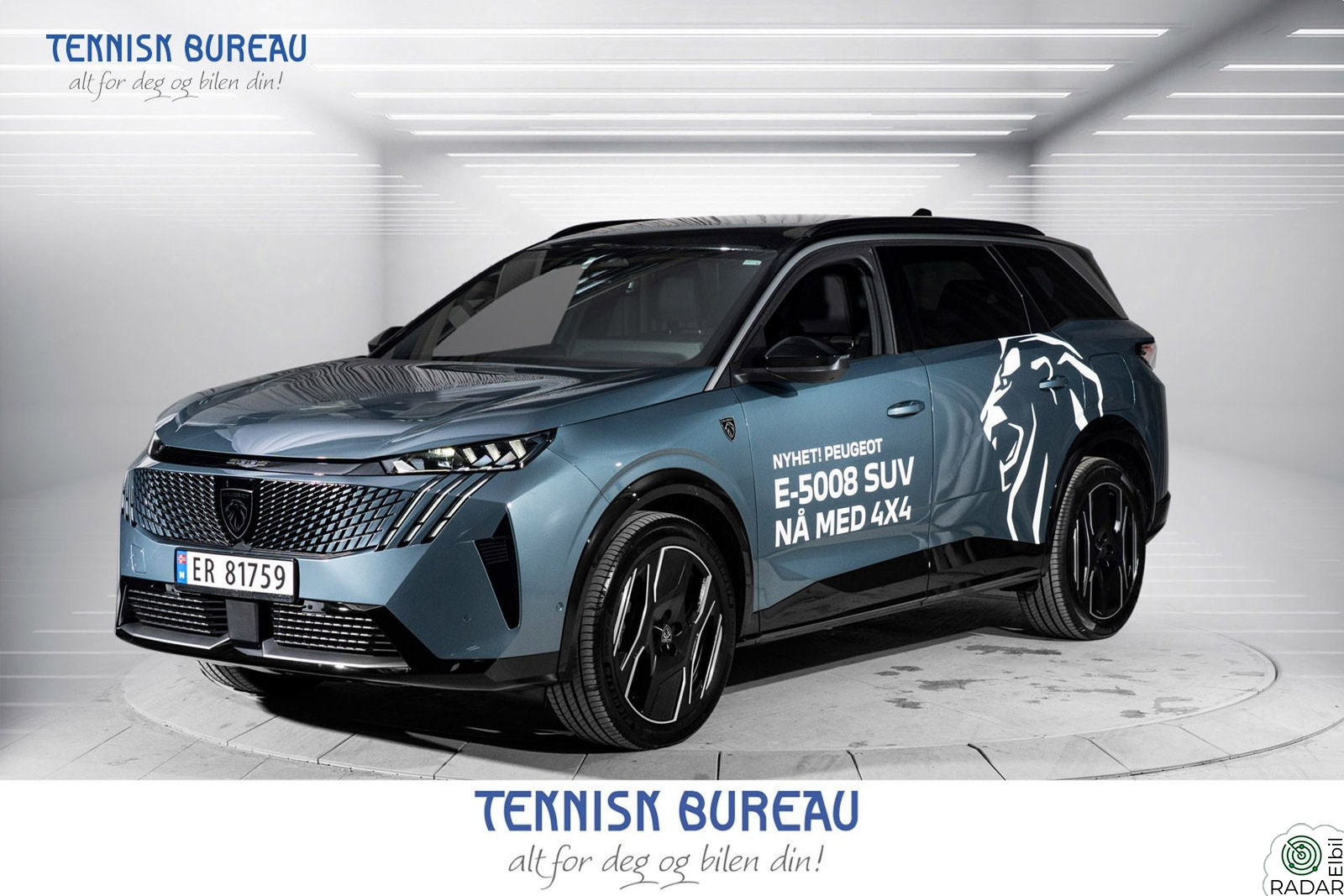 PEUGEOT 5008 GT Executive 4x4, Skinn, Massasje, ACC, H. Feste, Demo