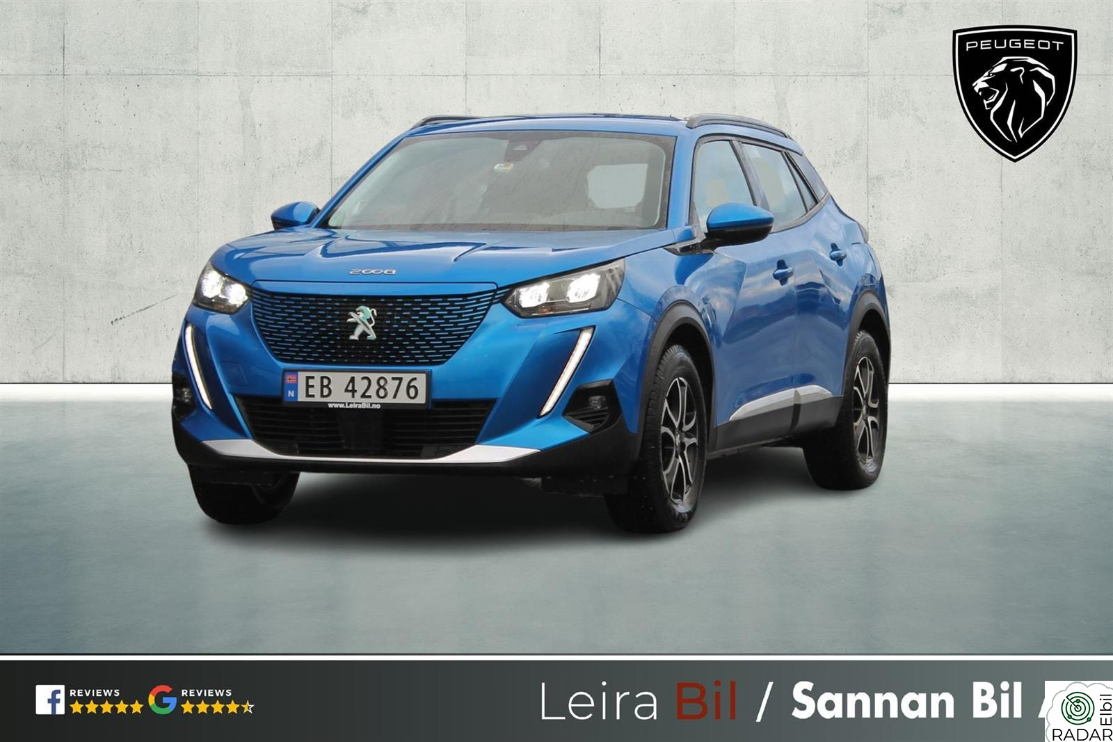 PEUGEOT 2008 50 kWh Allure | NORSK| R.kam| Delskinn|