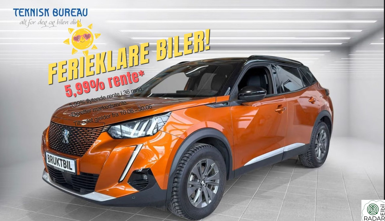 PEUGEOT 2008 GT Pack. Tøff farge. Lav km