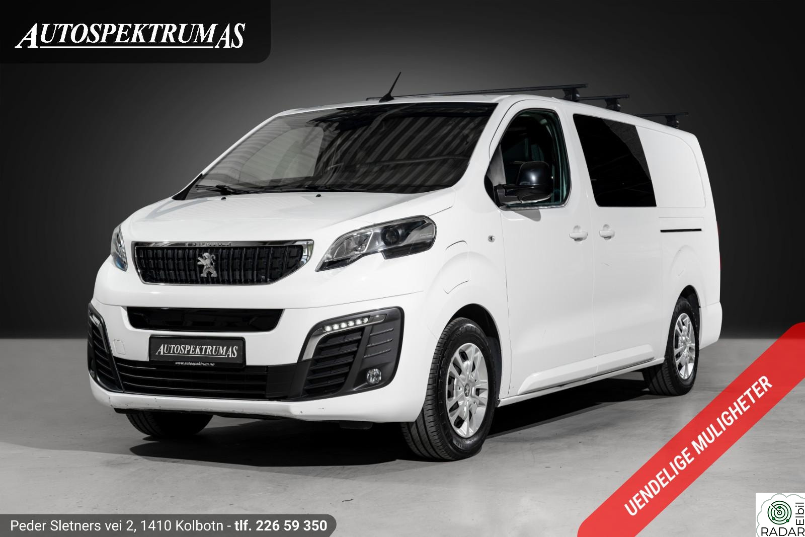 PEUGEOT EXPERT 75kWh/314km/Lang/H.feste/Garanti/Kamera/LAV KM!/Norsk++