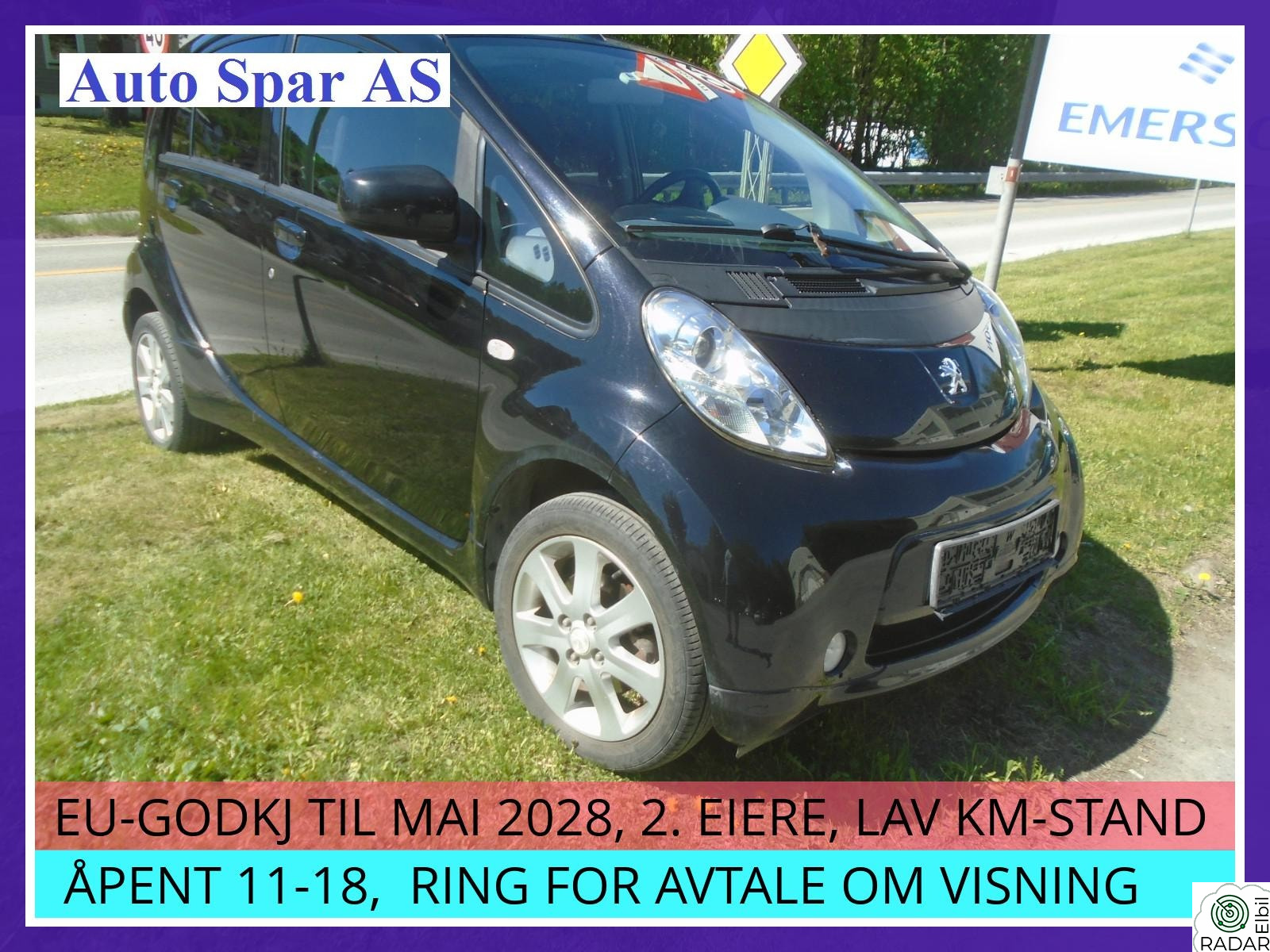 PEUGEOT iOn 67 HK SOLGT NY I NORGE, SERVICEBOK, HURTIGLADING, PEN