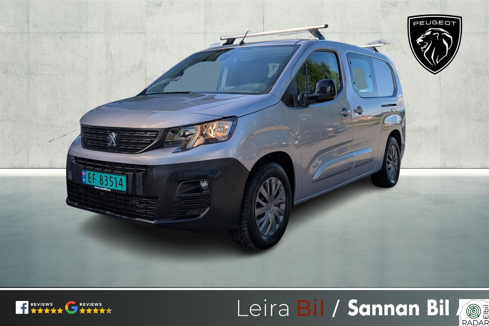 PEUGEOT e-Partner 50 kWh L2 | Krok| Gulv|