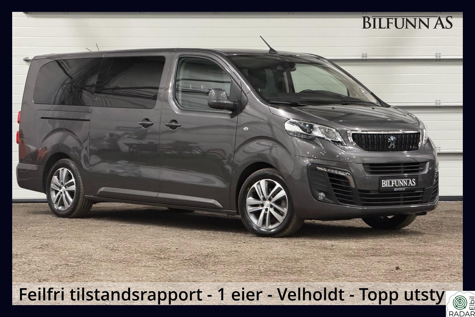 PEUGEOT EXPERT TRAVELLER 75 kWh, Lang, Topp utgave, Norsk, 1 eier, Krok, Skinn
