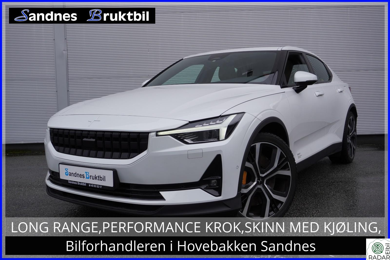 POLESTAR 2 LR 4X4 PERFORMANCE 476 HK KROK,SKINN MED KJØLING,ACC