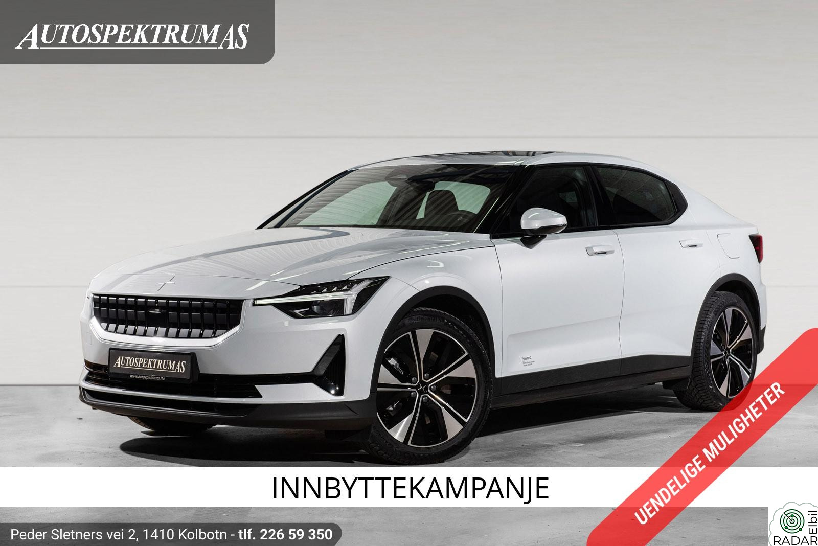 POLESTAR 2 LongRange AWD/Pluspakke/S+V Hjul/Varmepumpe/Norsk++