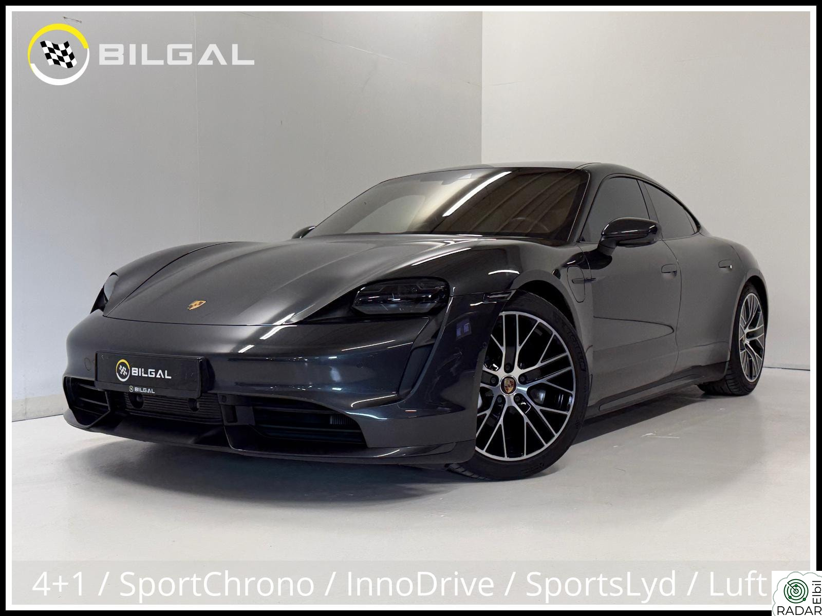 PORSCHE Taycan Turbo Turbo 680HK Burmester BakAkselStyring Nattsyn 360Cam