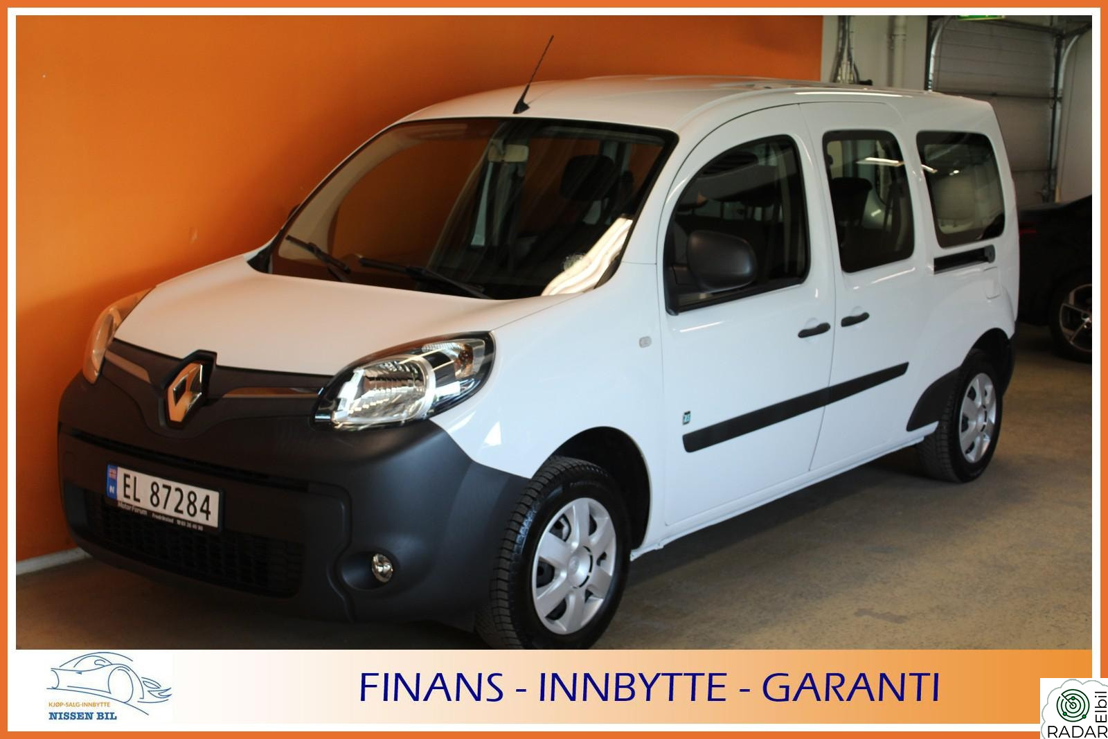 RENAULT KANGOO EXPRESS Z.E. Z.E ELECTRIC 5 SETER AUT/BLUET/NAVI/LAV KM/EU OK 04.26