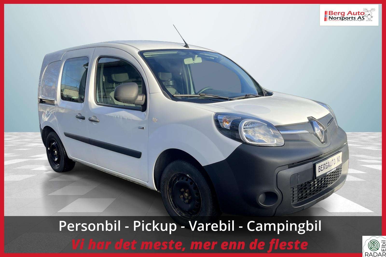 RENAULT KANGOO EXPRESS Z.E. Z.E. 2-seter // Feil på batteri // Mangler EU kontroll