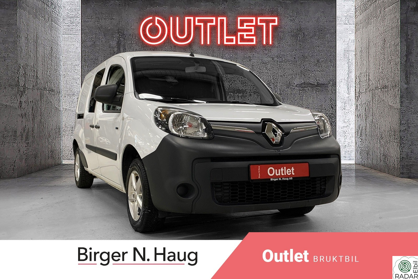 RENAULT KANGOO EXPRESS Z.E. MAXI|33KWH|LANG|2 SKYVEDØRER|KAMERA|P.SENSORER|WEBASTO|