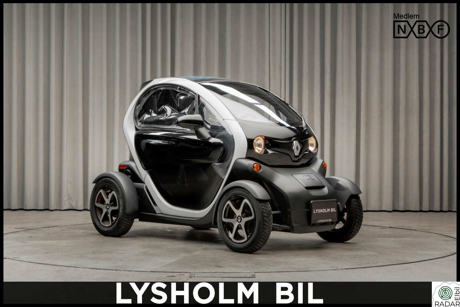 RENAULT TWIZY 2-seter/GRATIS BOM/S+V.hjul/Glasstak/12 MND GARANTI