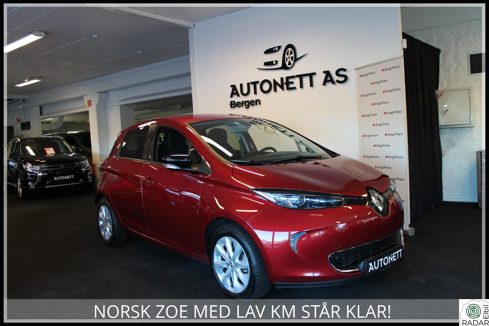 RENAULT ZOE 41KW,300KM WLTP,NAVI,KAMERA,EU-OK TIL FEBRUAR 2027!
