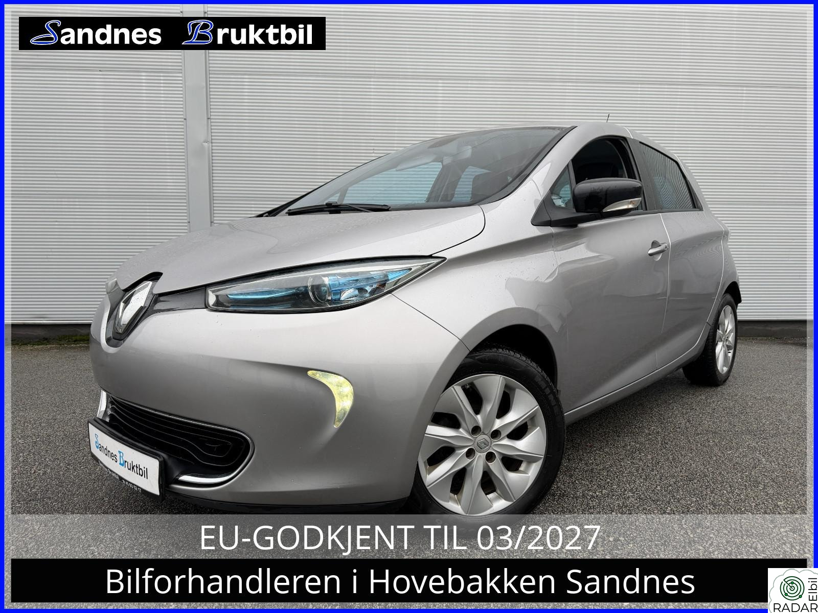 RENAULT ZOE INTENS, TLF,DAB+,RYGGEKAMERA,LADEBOKS,KEYLESS, EU 2027