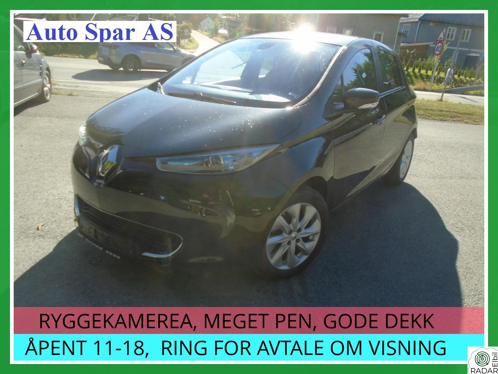 RENAULT ZOE NY I NORGE, EU-GODKJENT, SERVICEHISTORIKK, GARANTI