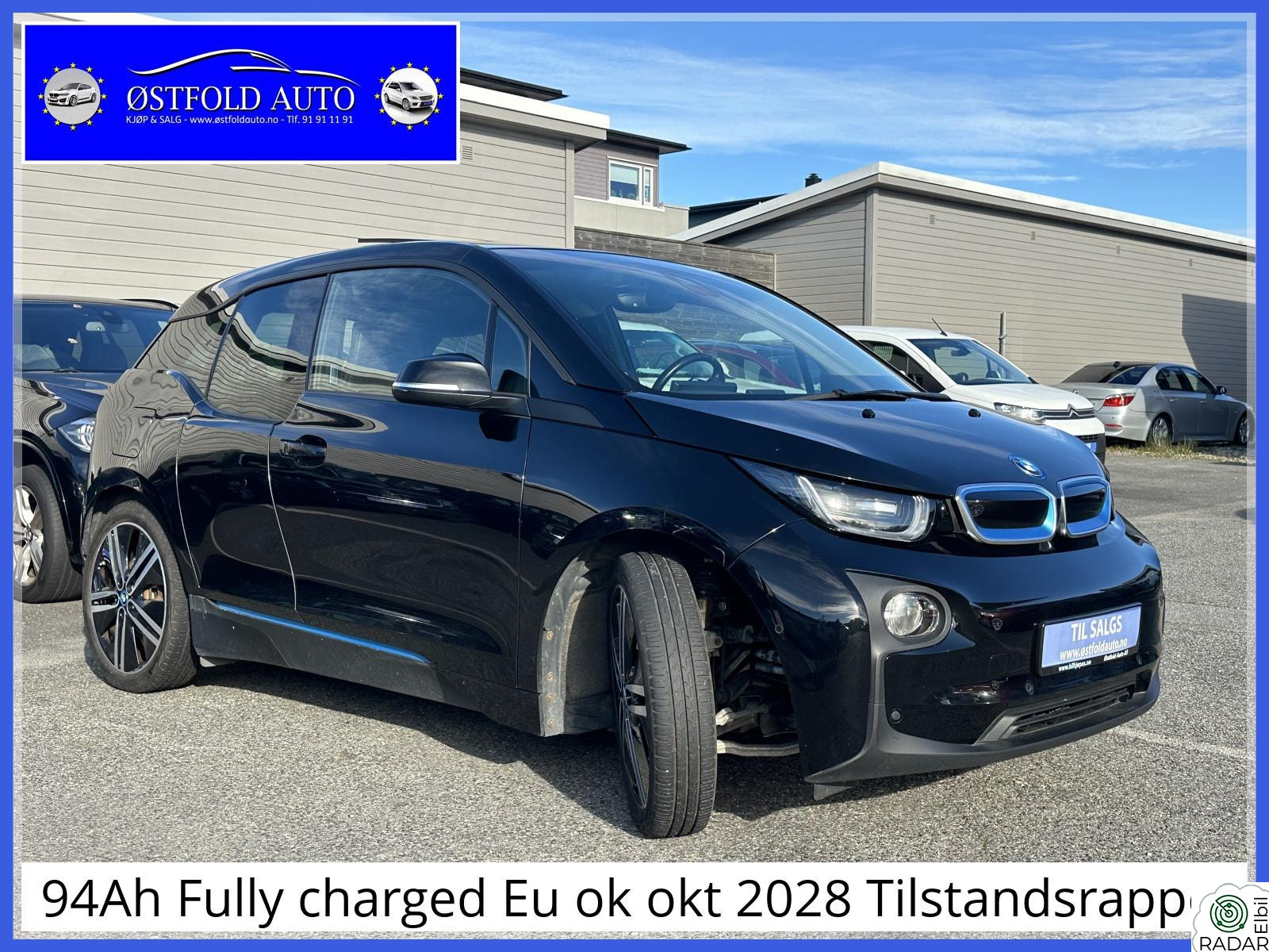 BMW I i3 94Ah Fully charged Eu ok okt 2028 Tilstandsrapport!
