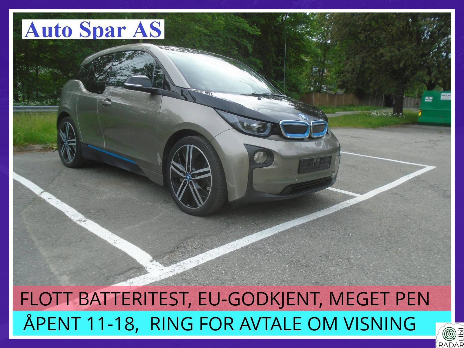 BMW I i3 94 AH 170 HK NY I NORGE, VARMEPUMPE, 12 MND GARANTI