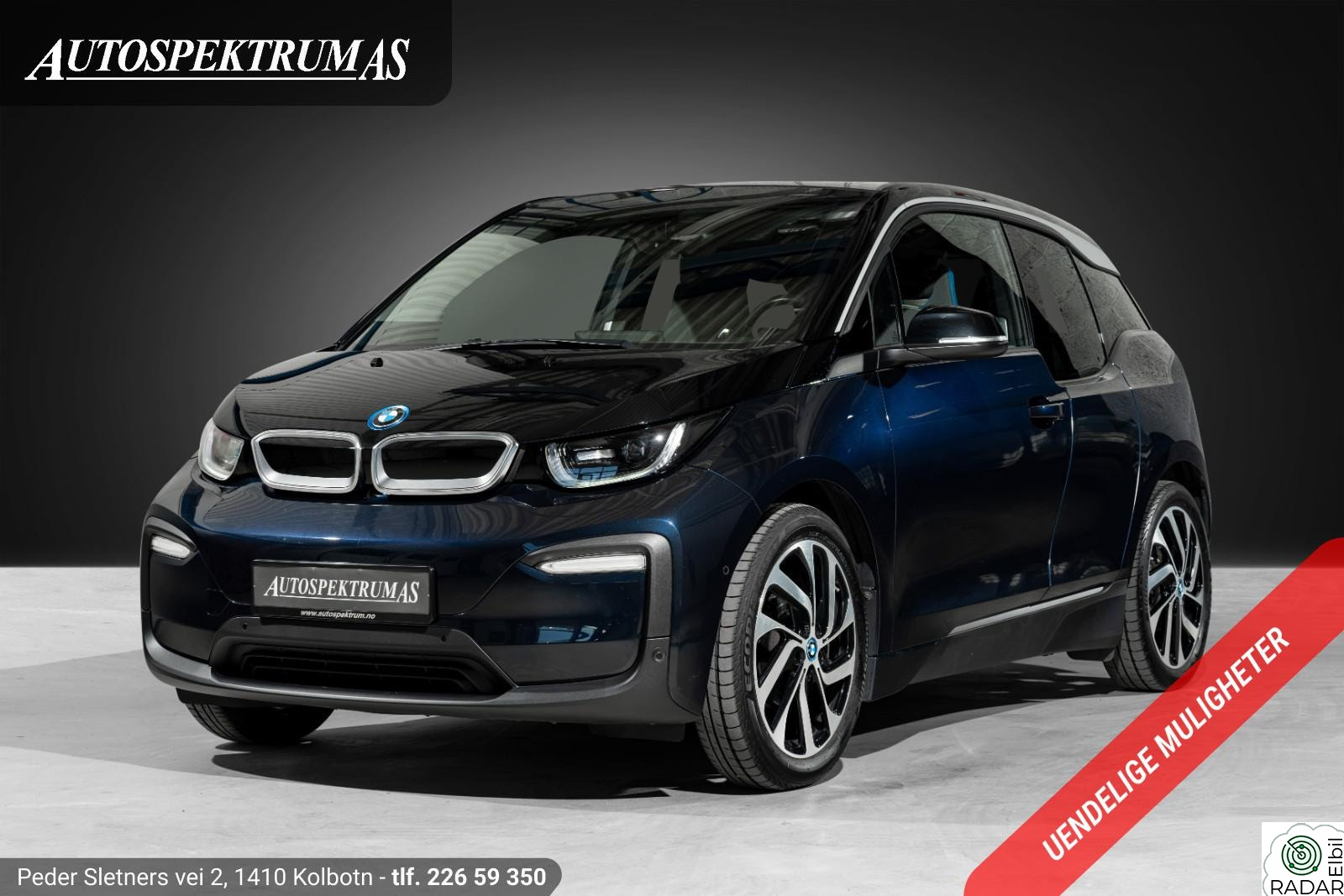 BMW I i3 94Ah 300km/HarmanKardon/Cruise/Ryggekamera/Lav km/Norsk