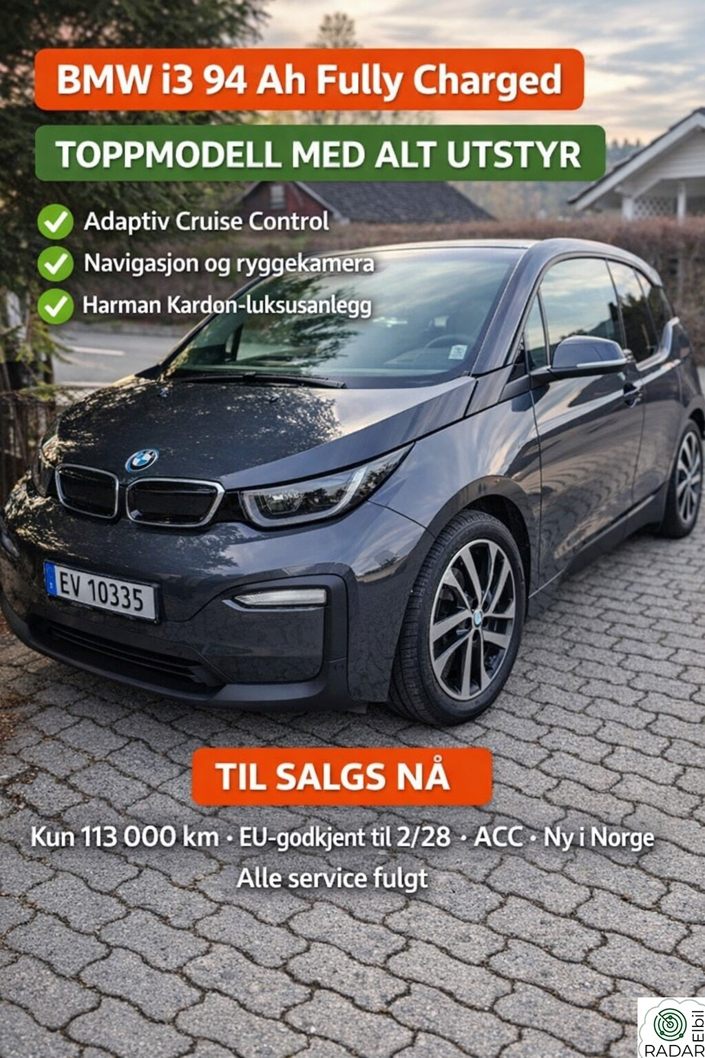 BMW I i3 94Ah Fully Charged Edition
