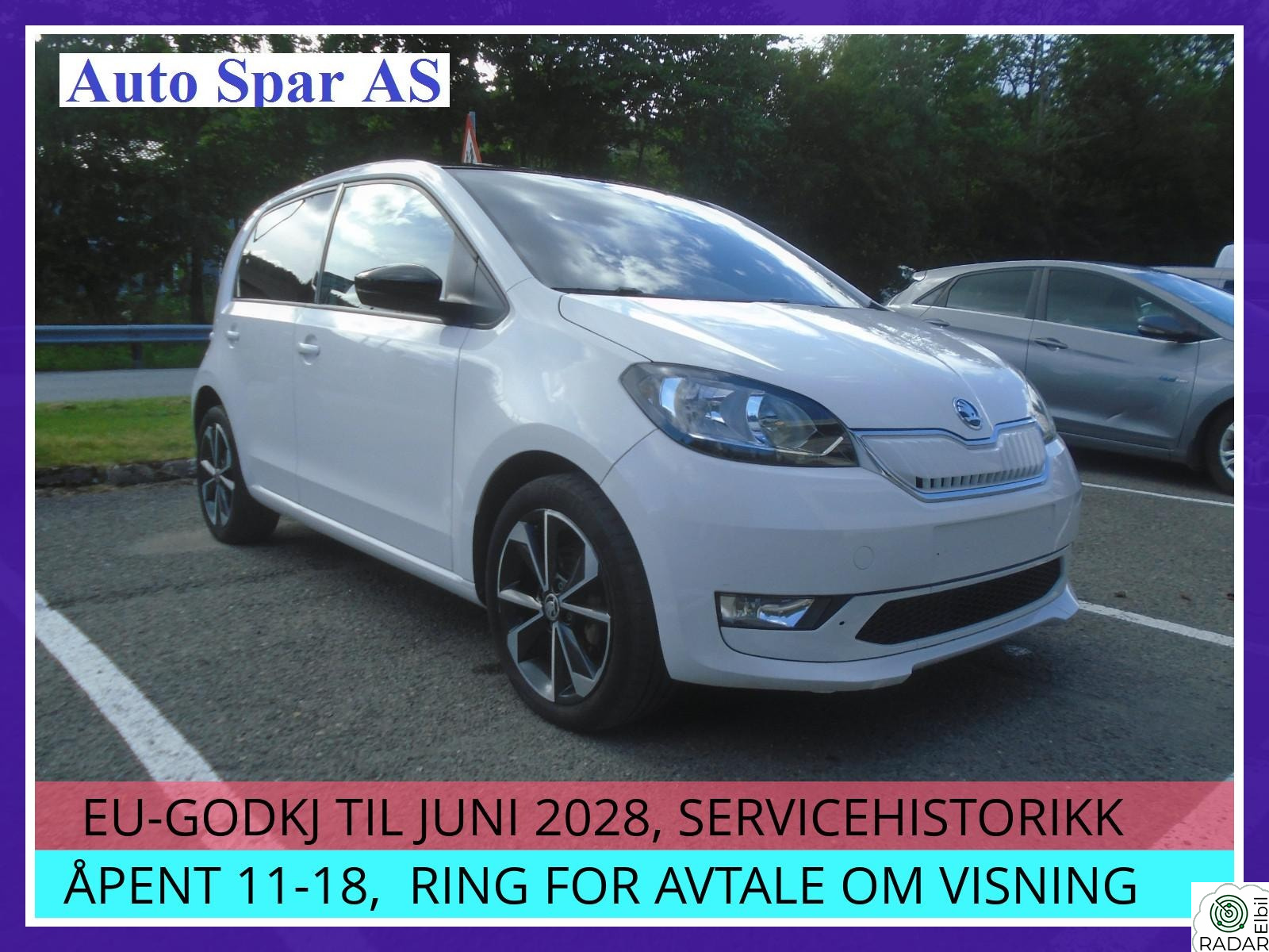 SKODA CITIGO LONG RANGE, 25 MIL, NY I NORGE, BATTERIGAR, LANE ASSIST