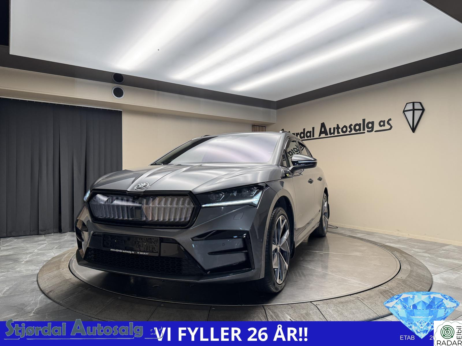 SKODA ENYAQ RS 85X RS/HUD/Canton/Panorama/Skinn/Vinterpakke/Krok/Norsk