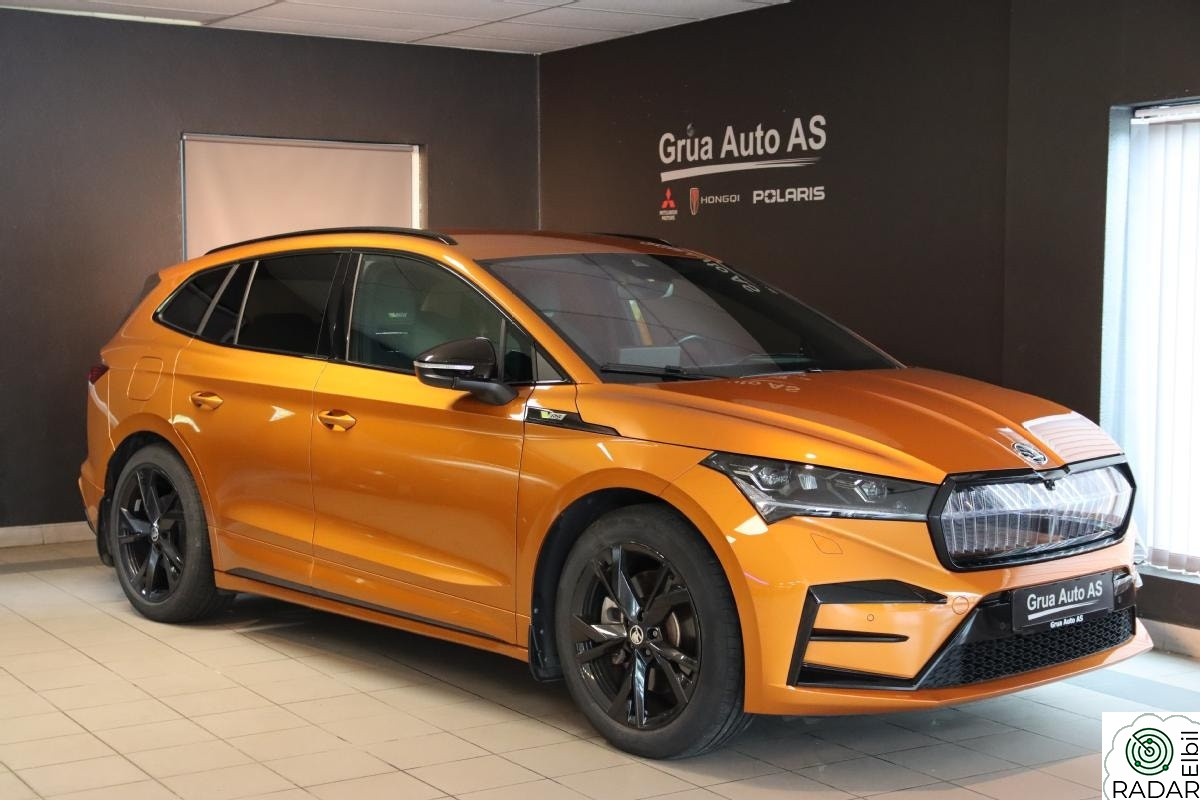 SKODA ENYAQ RS 4X4,Canton,Hud,Crystal Matrix lys,Krok