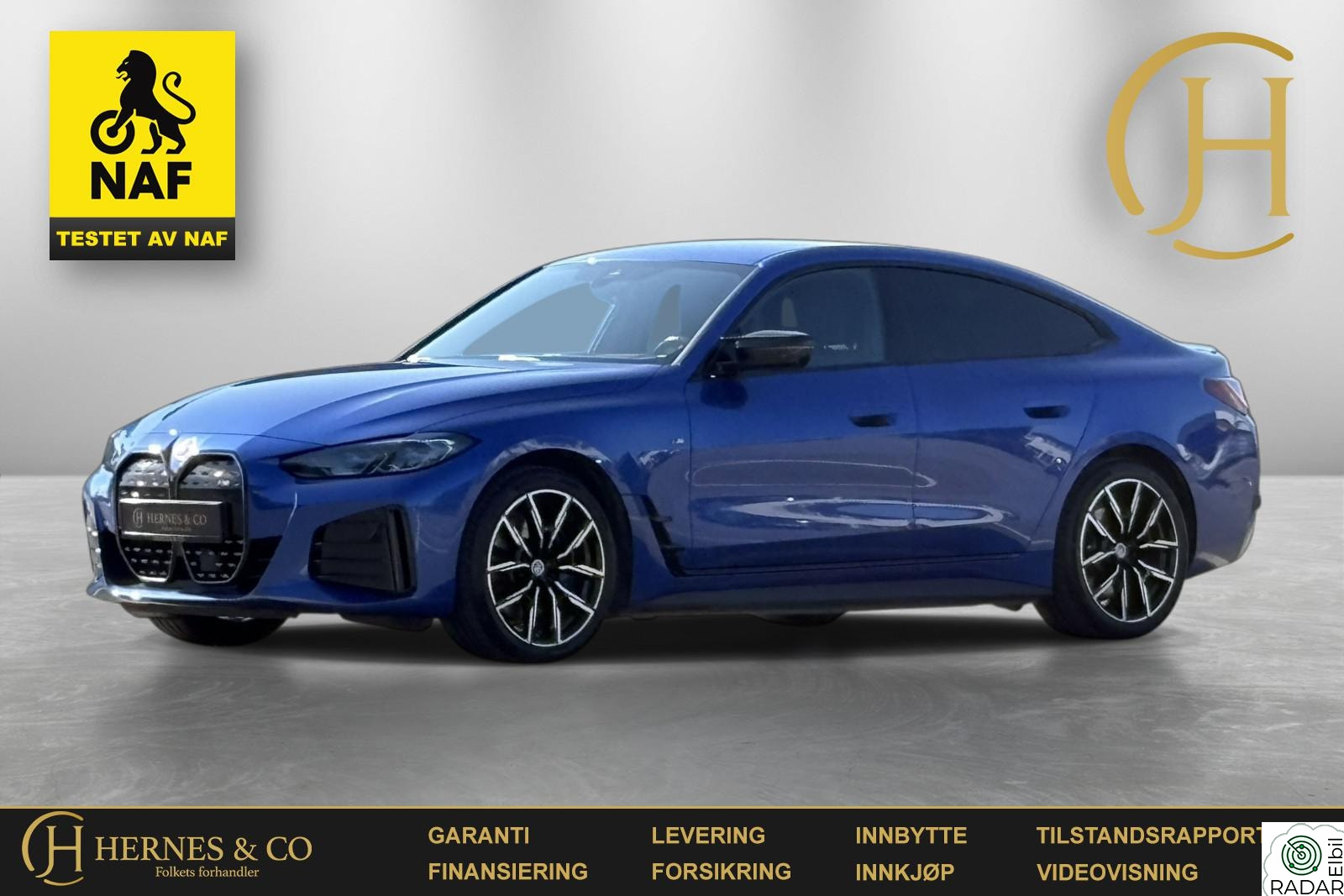 BMW i4 M50 Full M-sport Pakke/Acc/Krok/Hifi/Hud/Laser/BSI/S+V/Dab+
