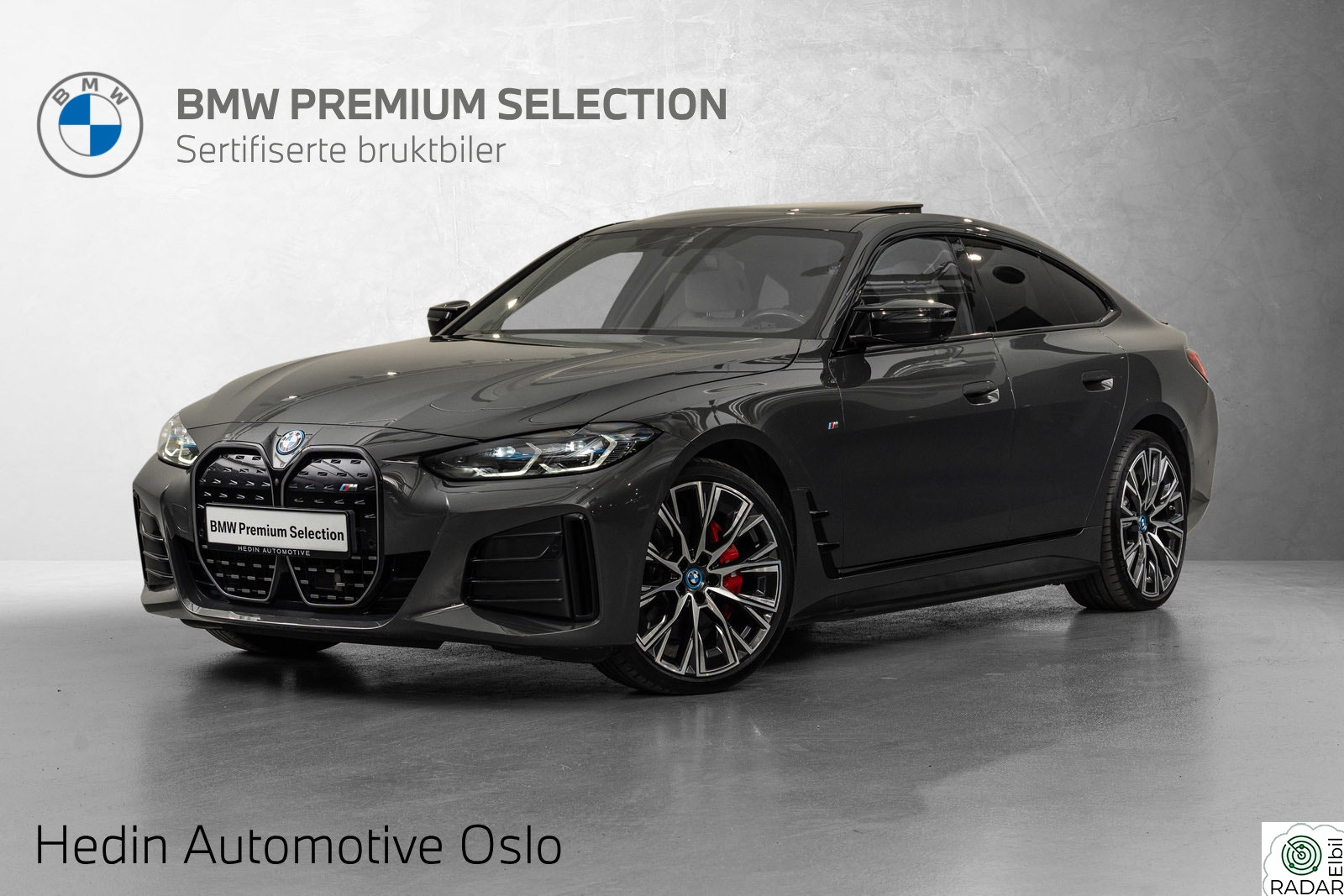 BMW i4 M50 Fully Charged, H/K, Laser, Soltak, Skinn, El-seter