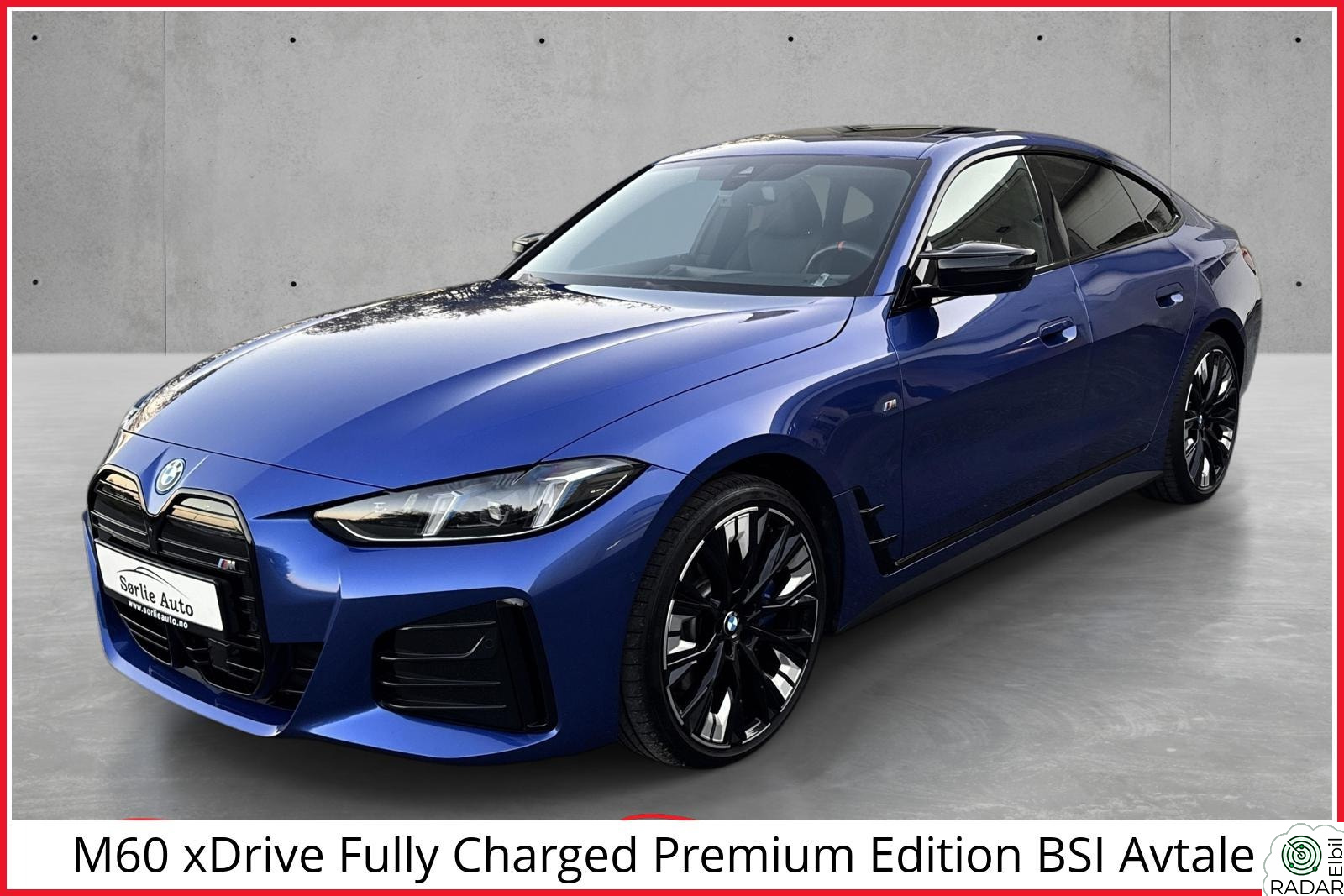 BMW i4 M60 xDrive M60 xDrive Fully Charged Premium Edition BSI Avtale