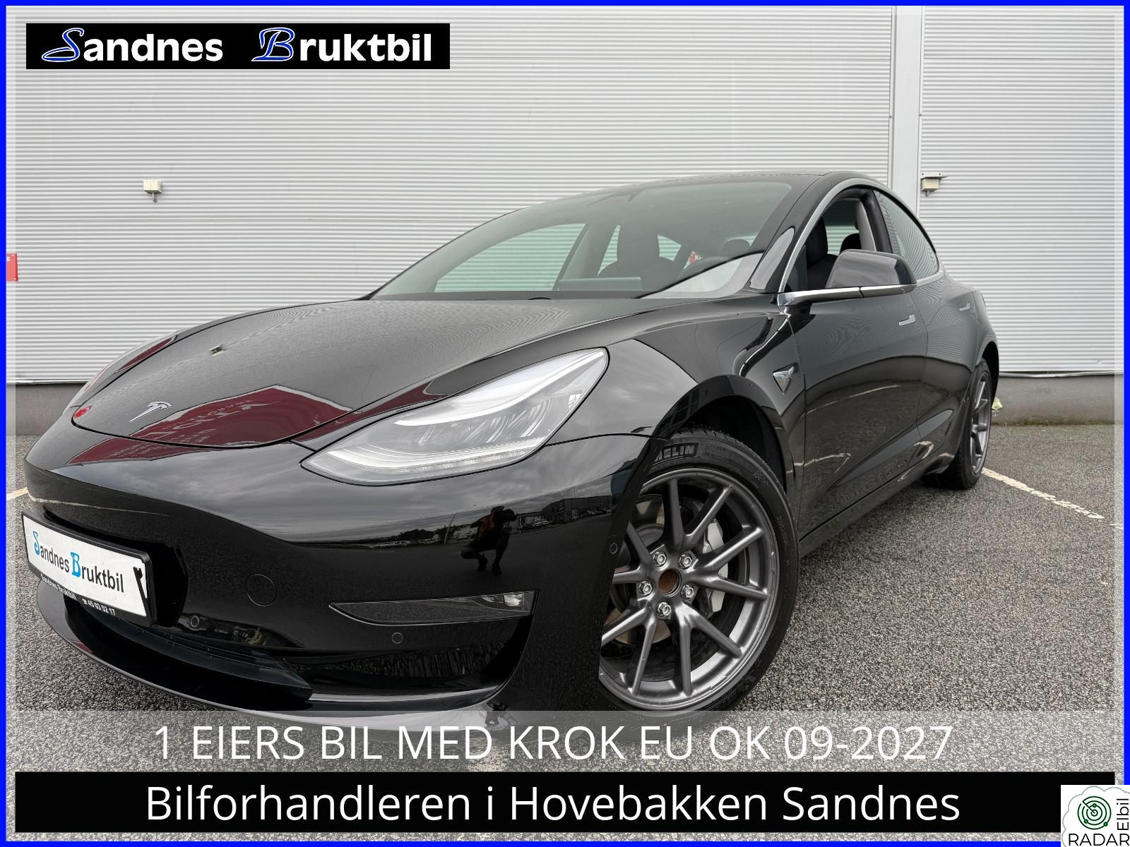 TESLA Model 3 SR KROK,SKINN,PANO,LED,NAVI,ACC,TLF,SPOTIFY,DAB+,