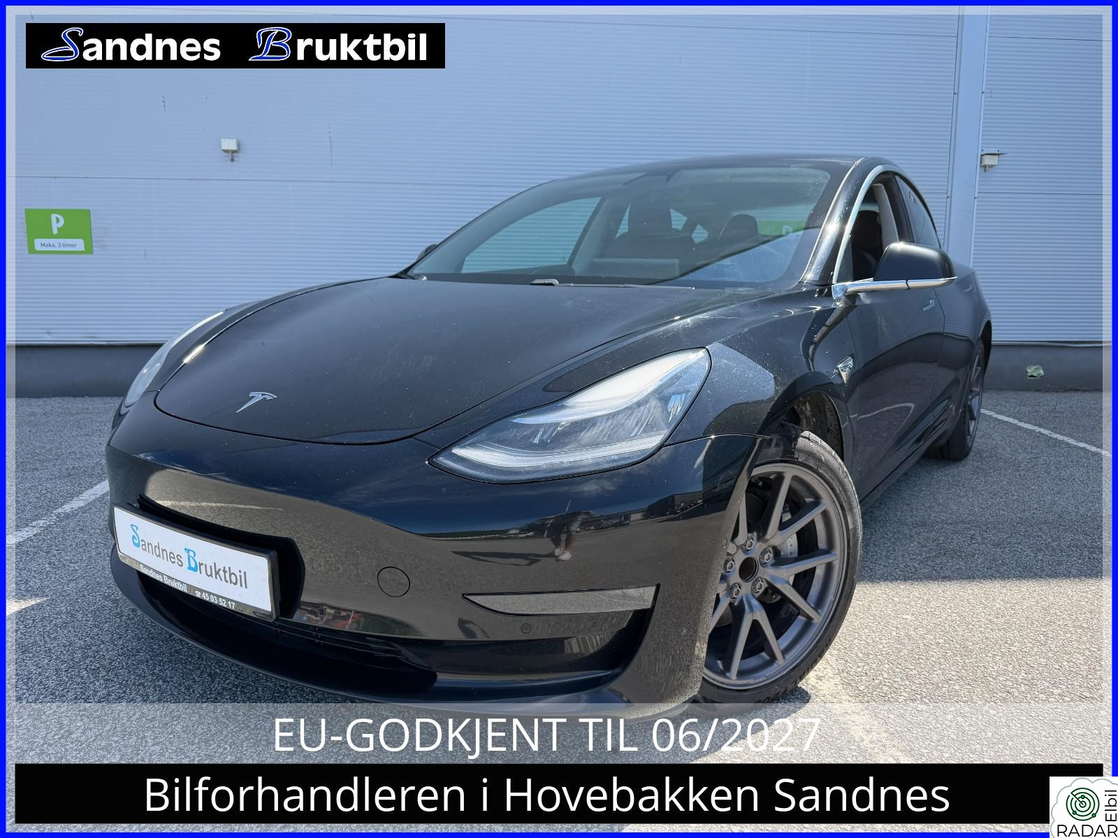 TESLA Model 3 SR,SKINN,PANO,LED,NAVI,ACC,TLF,SPOTIFY,DAB+,V SETER BAK