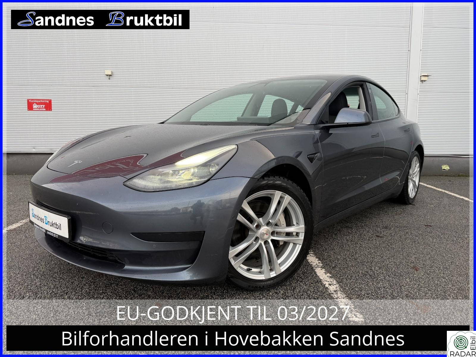 TESLA Model 3 SR,VARMEPUMPE,SKINN,KAMERA,AUTOPILOT,NAVI,TLF,DAB+,USB