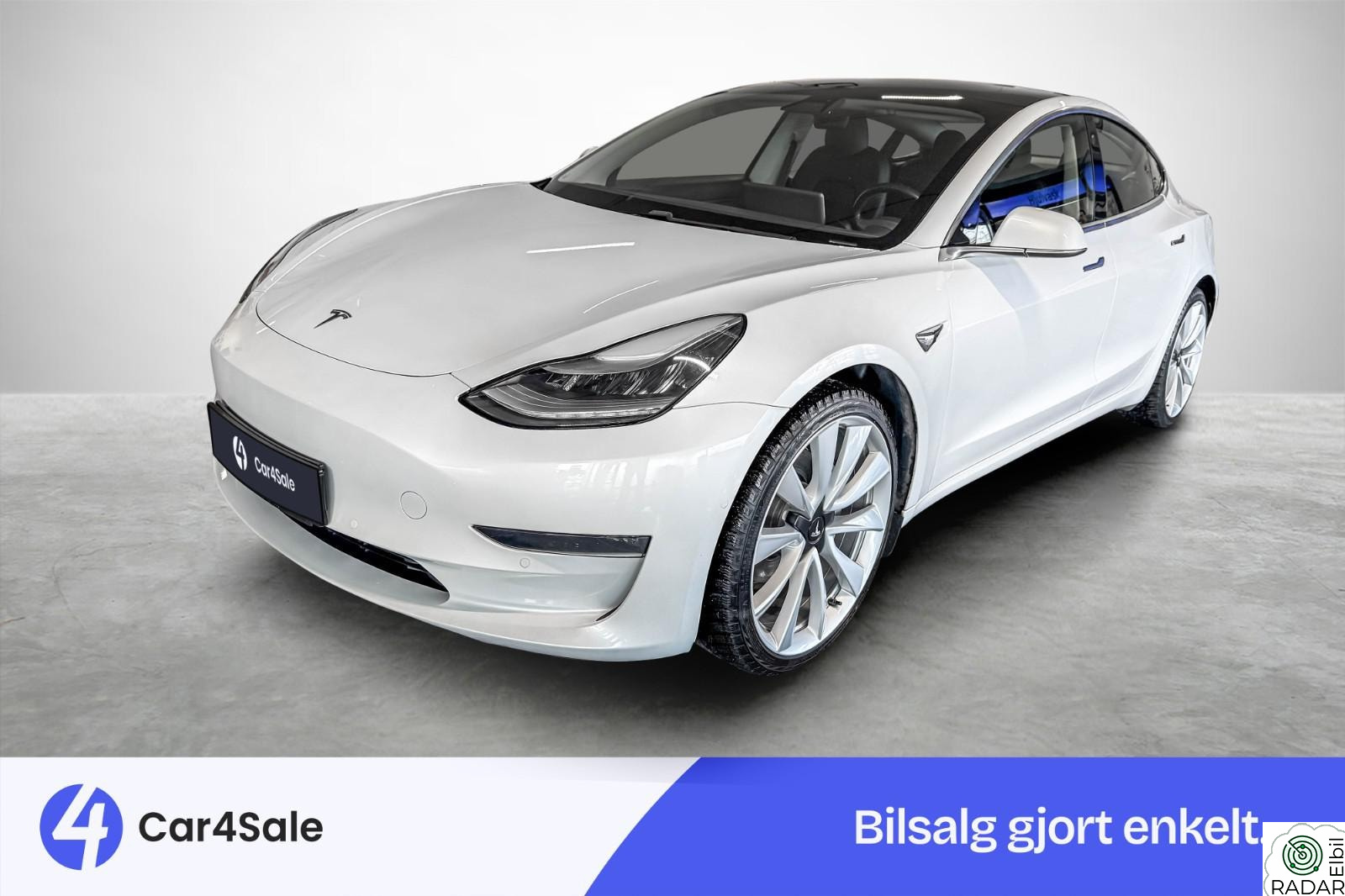 TESLA Model 3 Standard Range / 415km / Autopilot / 19" / Norsk / S+V+