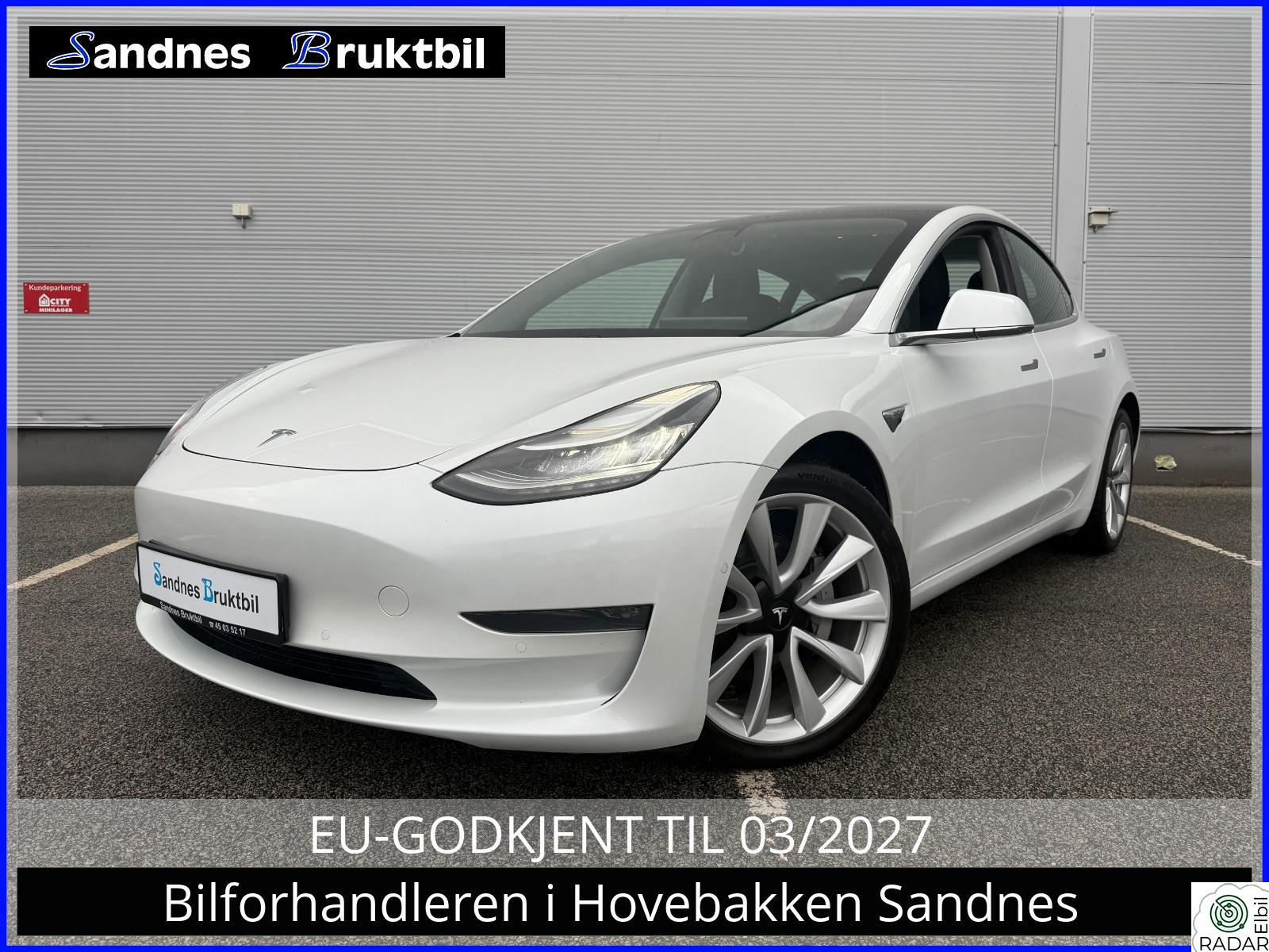 TESLA Model 3 LR 4X4 19",PANO,AUTOPILOT,TLF,DAB+,VARME SETER BAK,LED