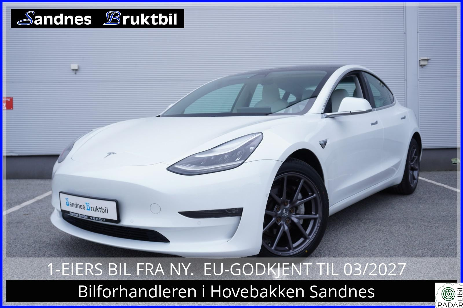 TESLA Model 3 LR AWD,SKINN,LED,PANO,KAMERA,AUTOPILOT,VARME SETER,DAB+