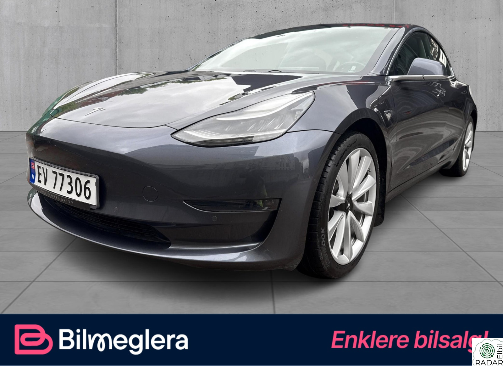 TESLA Model 3 Long Range AWD 560KM / Hengerfeste / Skinn / Soltak+