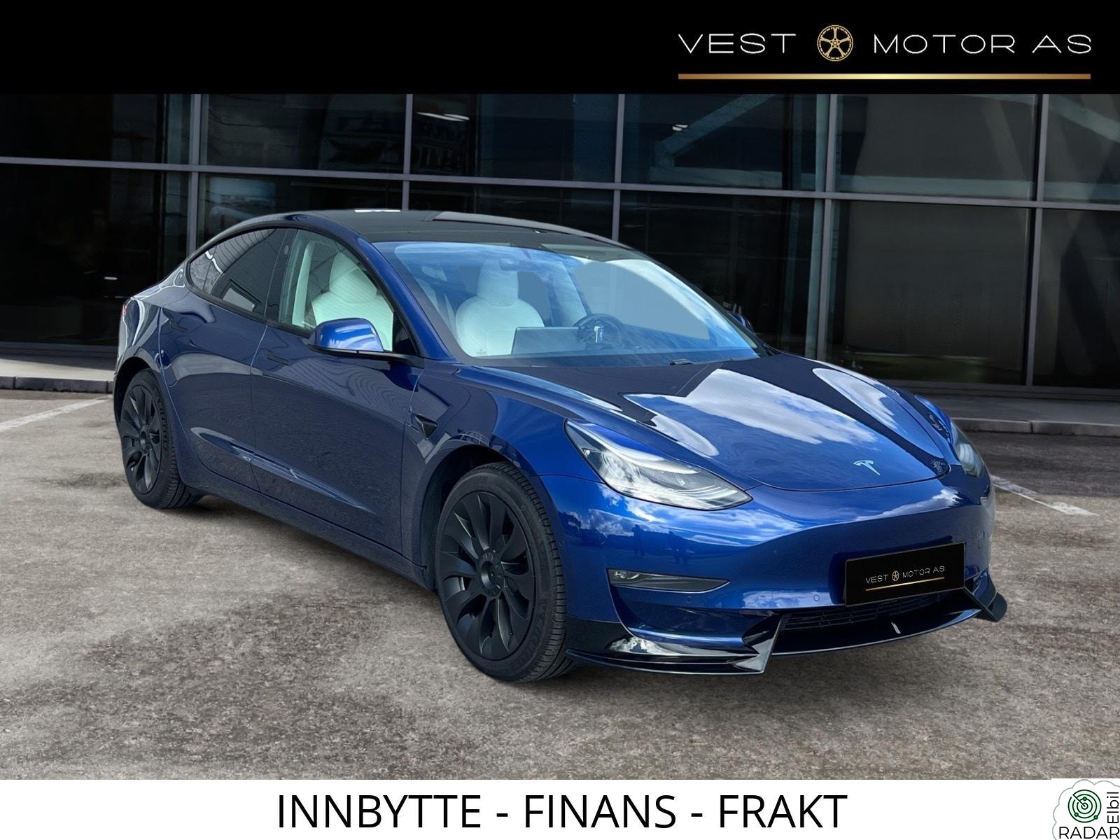 TESLA Model 3 Long Range / Hengerfeste/ 580 WLTP/ Varmepumpe/ Ny EU +