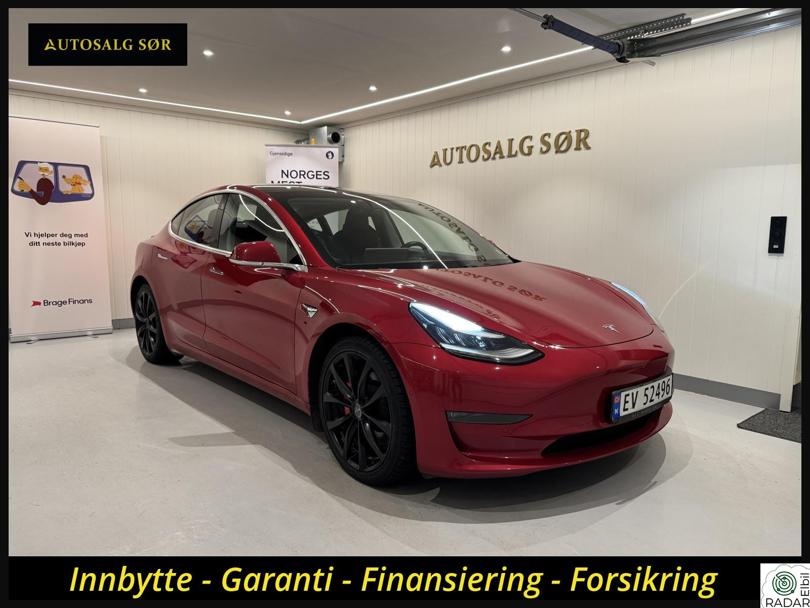 TESLA Model 3 Performance / Tectyl / Nye S+V dekk / EU 08-2027