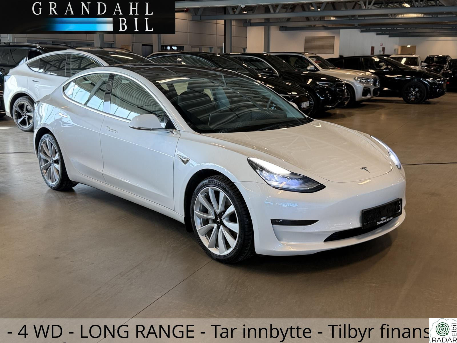 TESLA Model 3 LONG RANGE- 4 WD - Autopilot / FSD - Tar innbytte