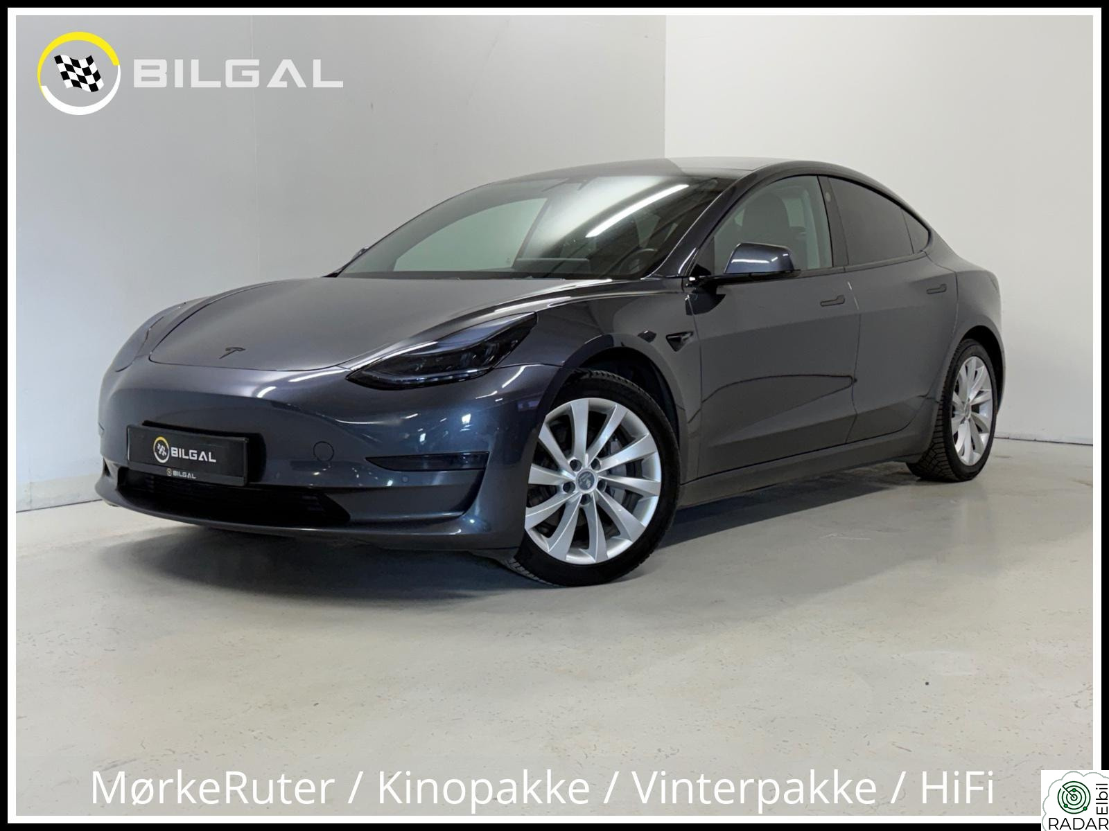 TESLA Model 3 LongRange AWD SortOptikk Premium Skinn AutoPilot 2x18"