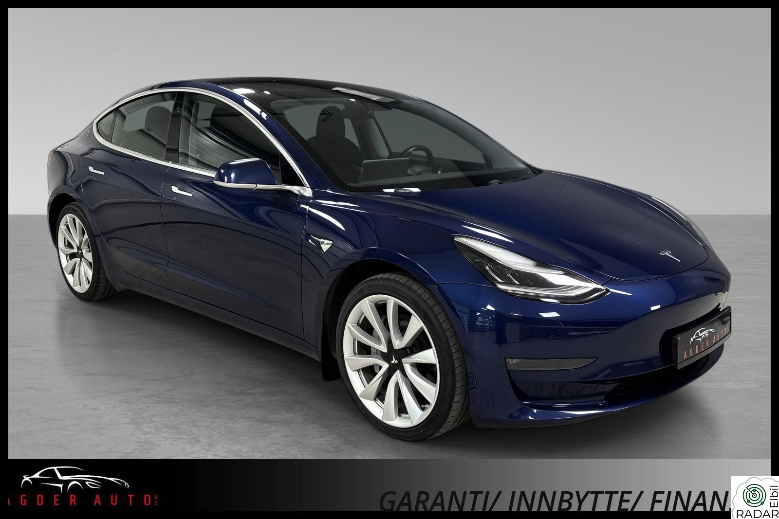 TESLA Model 3 Long Range AWD FSD/Krok/Pano/Skinn/ACC/Kamera/Prem/19"