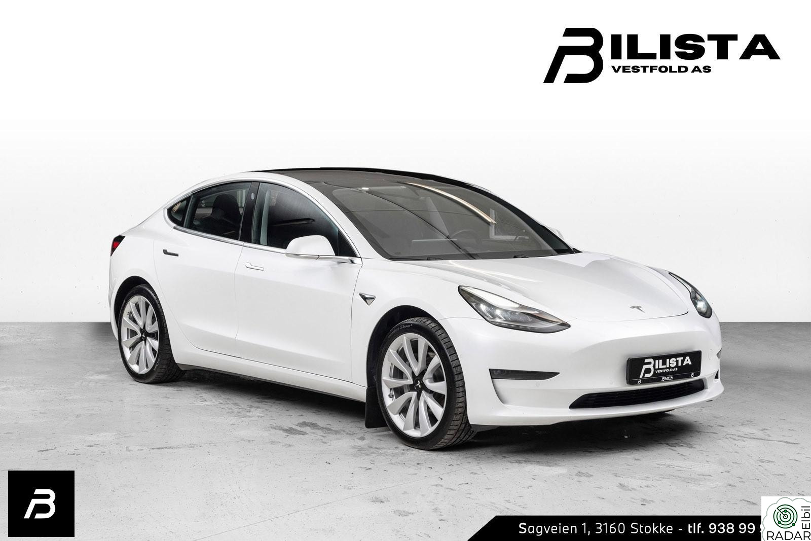 TESLA Model 3 Long Range 560km Hengerfeste 19" Felg Premium NY EU