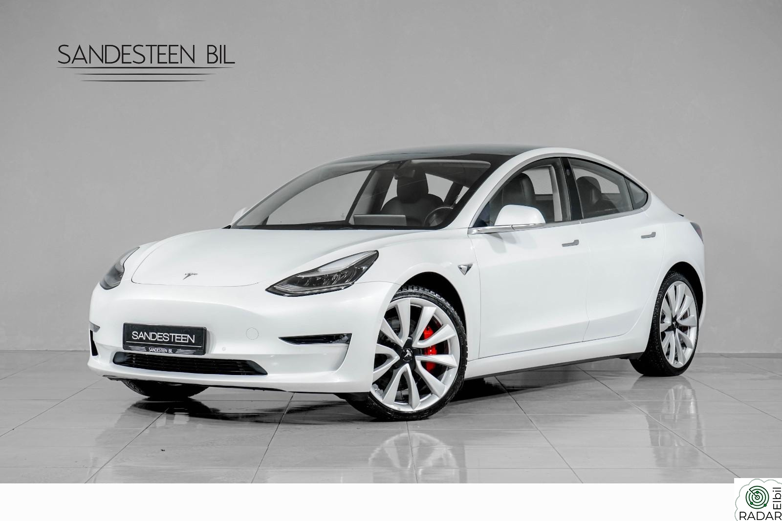 TESLA Model 3 PERFORMANCE/SKINN/AUTOPILOT/KAMERA/PANORAMA/VINTER