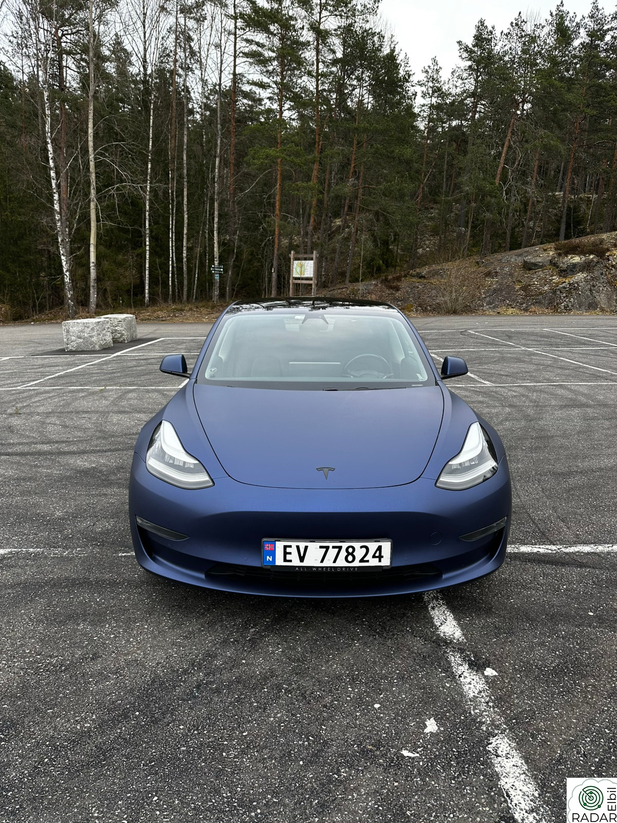 TESLA Model 3 Long Range AWD med avtagbar hengerfeste