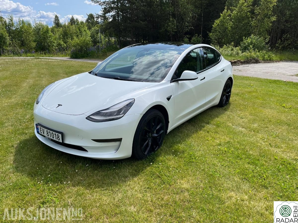 TESLA Model 3 Long Range Dual Motor adaptiv cruisekontroll ryggekamer